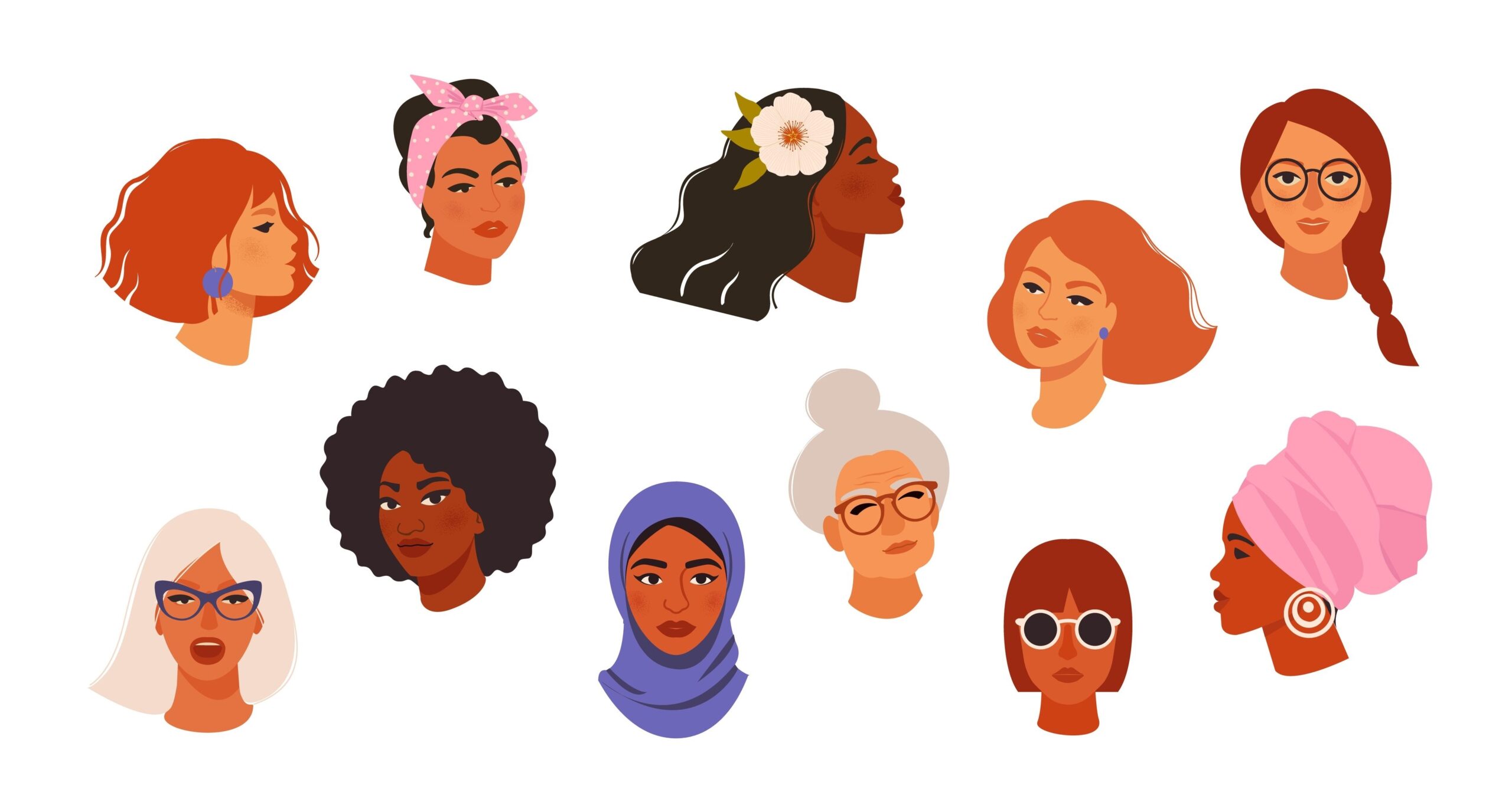nasuri asiatice, africane, hispanice și caucaziene